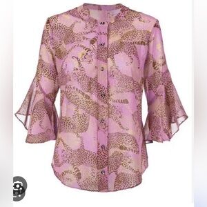 Cabi Minx flutter sleeve blouse size Medium like new